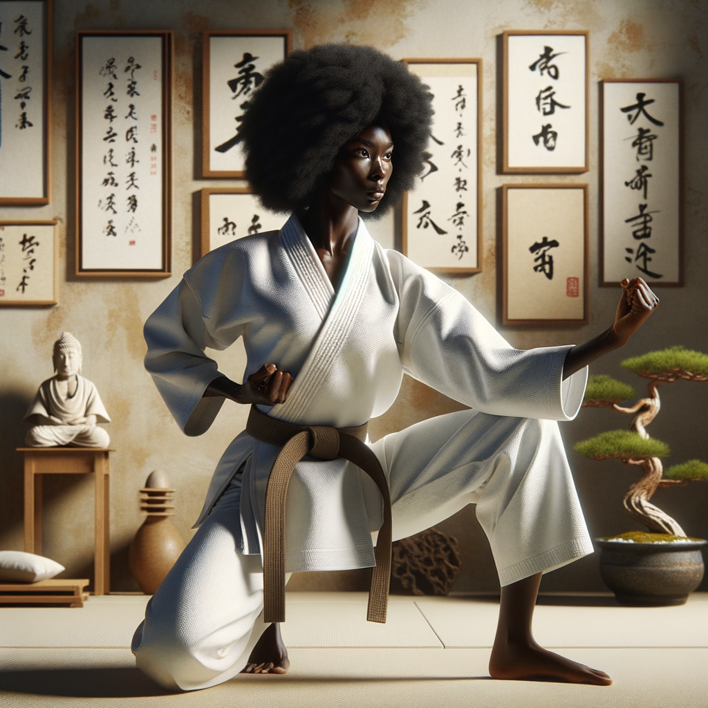 Karateka honoring martial arts tradition through practice of karate, embodying cultural appreciation and showcasing cultural aspects of karate in traditional attire, representing the intersection of karate and culture.