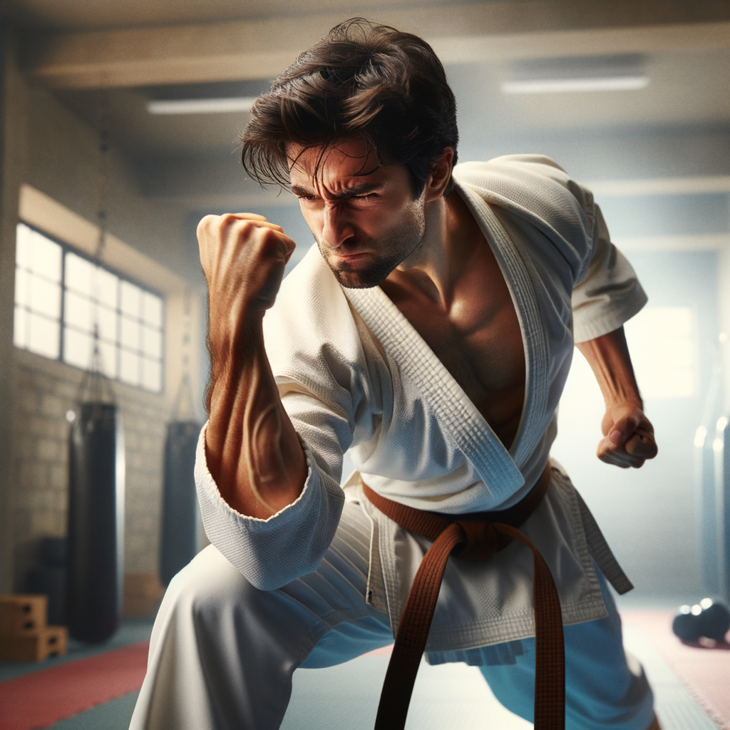 Karate practitioner demonstrating perseverance in martial arts training, overcoming challenges and embodying resilience in karate training difficulties.