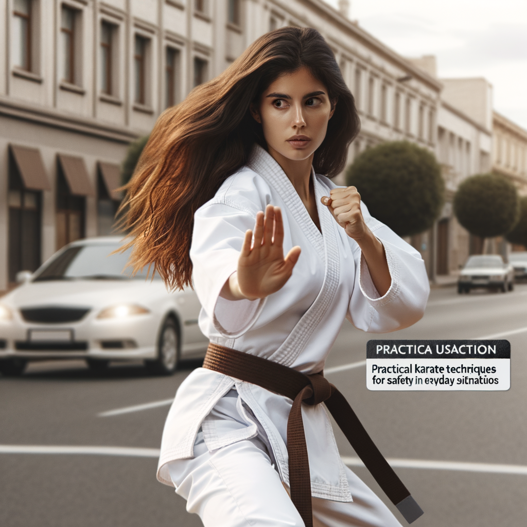 Professional karate instructor demonstrating real-life karate techniques for street safety, showcasing practical applications of self-defense karate in everyday situations for real-world safety.