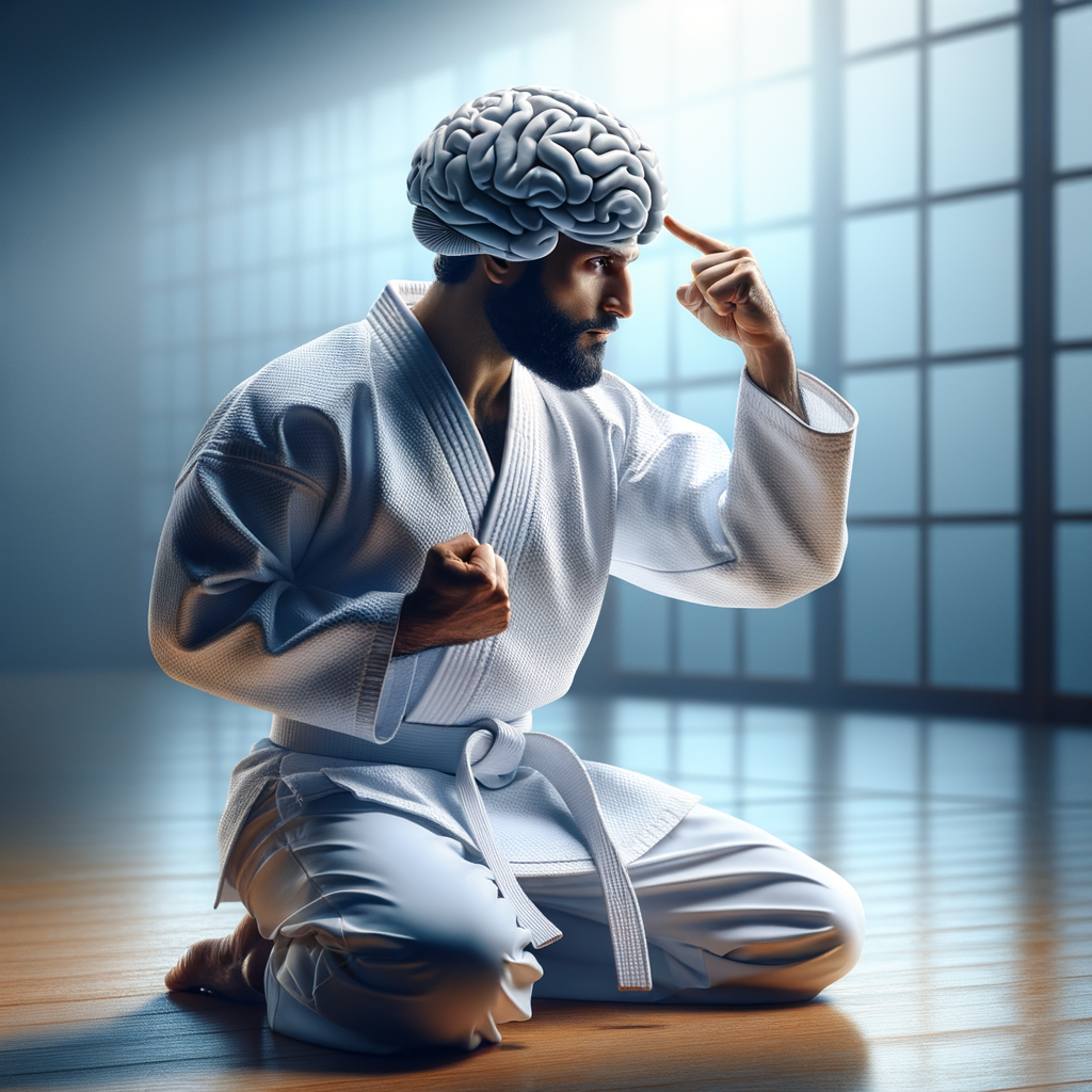 Individual practicing Karate for mental health and focus, demonstrating the benefits of Karate for mental clarity in a serene dojo setting.